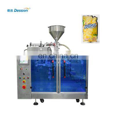 Lemon Orange Plastic Sachets Juice Premade Stand Up Pouch Zipper Bag Filling And Sealing Liquid Packing Machine