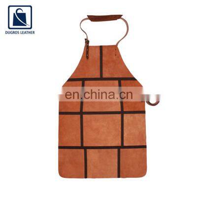 Factory Direct Supply High Quality Anthracite Fitting Widely Used Cooking Genuine Leather Apron From Indian Manufacturer photo-3