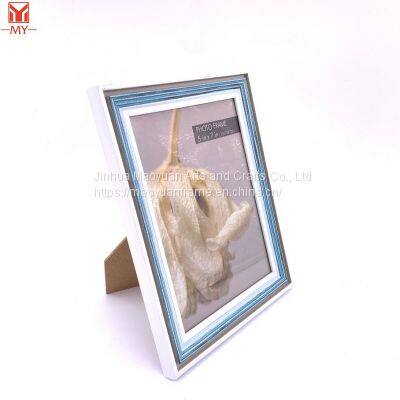 Wholesale PS Plastic Photo Frame Slotted Sky-blue Little Scale Design Photo Frame Environmental Photo Frames for Walls or Table photo-2