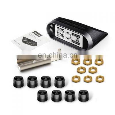 Solar power double charge universal truck external sensor tire pressure monitor tpms 8 tires for car bus RV trailer caravan