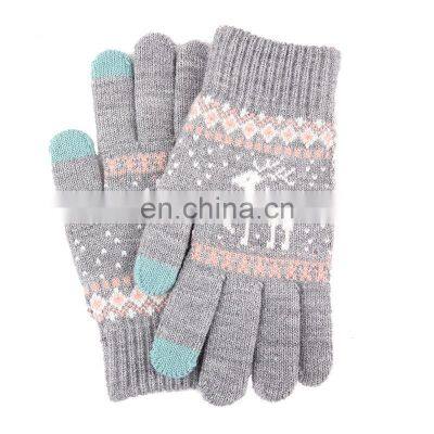 Wholesale Autumn Winter New Lovely Riding Outing Christmas Deer Touch Screen Gloves Keep Warm Plush Gloves photo-3