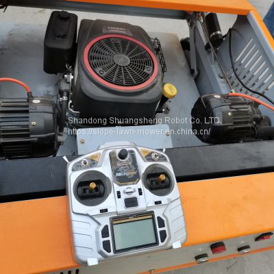 hybrid speed of travel 6km/h walking speed 0~6Km/h all slopes remote control mowing machine