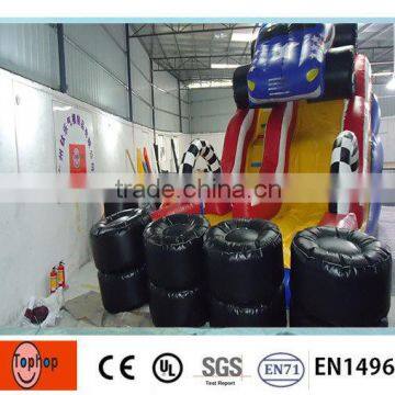 Double Lane Green Inflatable Pool Slide photo-3