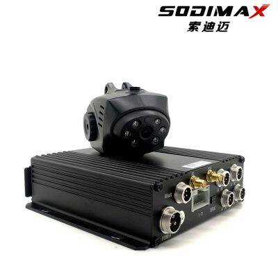 HD 1080P Одно-DIN мобильный регистратор 4G Adas Ai с обнаружением пешеходов
