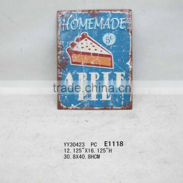 Vintage Embossed Tin Sign