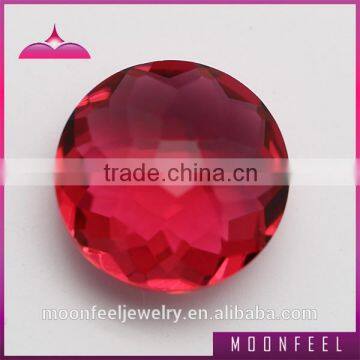 red rose cut glass stones for jewelry