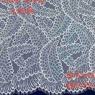 New Product Length Eyelash Lace Fabric with Floral Pattern Lace Ribbon with Bit Stretchy for Craft Sewing DIY Wedding Dress Home Decorations