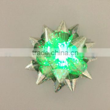 LED Lighting Gift Decorate Star Ribbon Bow, Holiday Ligthing Iridescent Loops Bow