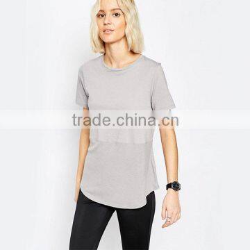 Latest fashion ladies t shirt short sleeve women t shirt cotton t shirt