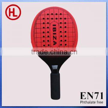 2015 new arrival Hot sale square wooden beach tennis racket /beach bat /beach paddle set with holes with beach ball wholesale