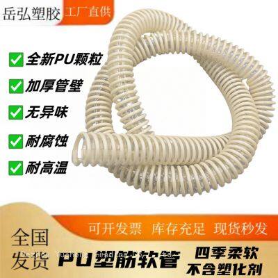PU reinforced plastic ribbed hose - special pipe for shot blasting machine, smooth inner wall corrugated pipe