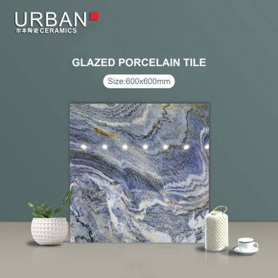 Luxury Hotel Golded 600X600mm Ceramic Non Slip Glazed Rustic Porcelain Floor Wall Tile photo-5