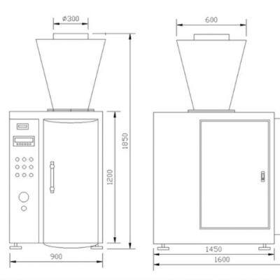 Semi Automatic 25 kg Valve Bag Packer 200 Bags Per Hour With Pneumatic Feeder Valve Bag Packer