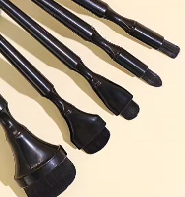 Super Professional Black 5pcs Kit of Makeup Brushes Cosmetiquera Maquillaje Brochas Nylon Hair Brush Beauty Set Personalized photo-2