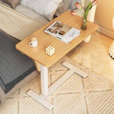 Home Office Mobile Side Desk Height Adjustable Gas Spring Laptop Table Bed Sofa Hospital Standing Desk With Wheels Tilt Desktop