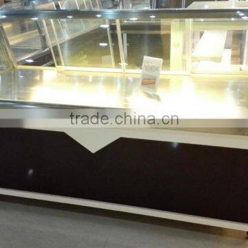 APEX glass food display showcase for warmer cooler and normal models
