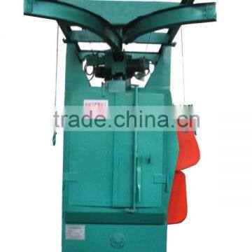 Hook type shot peening machine