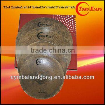 TZ-A manual B20 china cymbal set 14"-20" handmade cymbal