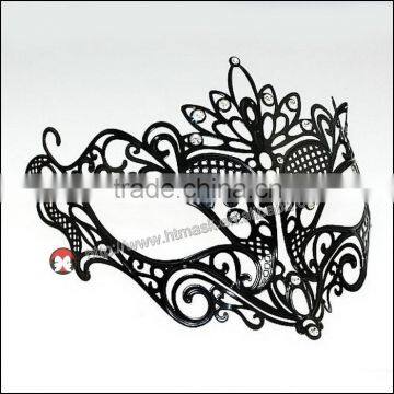 Swan Laser Cut Venetian Mask Masquerade Metal Filigree Halloween Ball Party Mask photo-3