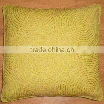 Polyester embroidered cushion cover