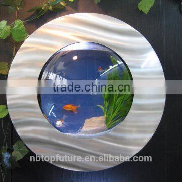 Round Glass Aquarium Wall Mounted Aquarium Fish Tank photo-3