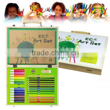 Eco creative natural wooden gift box rainbow art set