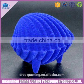 Beautiful Creative Velvet Surface Paperboard Jewelry Box Crown Shape Ring Box photo-5