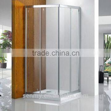 Square Tray Shape sliding and Aluminium Alloy Frame Material 6mm glass shower enclosure