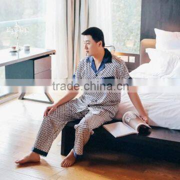 Noya Customized ZM 0038 Men Silk Two-piece Pajamas Set