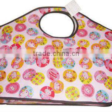 PP woven punched Handle Bag round handle punched pp woven shopping bag