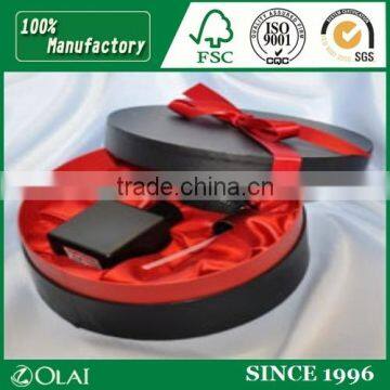 Round Red Stain Linging Box For Perfume/Cosmetic