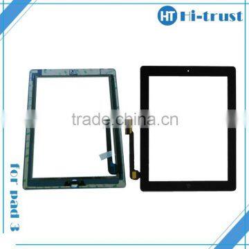 Home Button and 3M Adhesive Sticker free shipping by DHL! Best Quality Full Assembly Digitizer touch screen for ipad 3