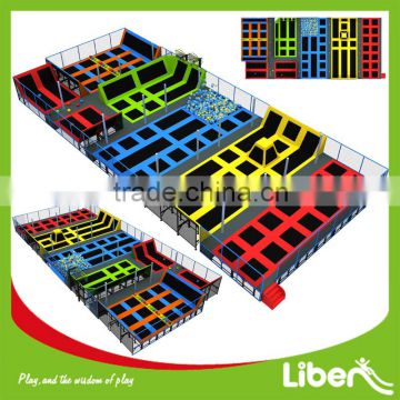 TUV Certified Amusement Trampoline Arena for Sale Jumping Large Indoor Trampoline Park with Security Net