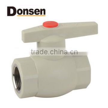 New design f2 type ppr single female threaded ball valve with brass ball with great price