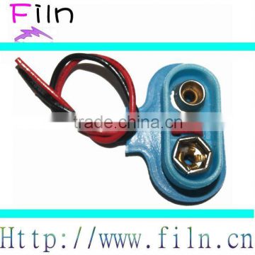 Free sample snap connector clip with 12cm wire CE approved 9v battery snap