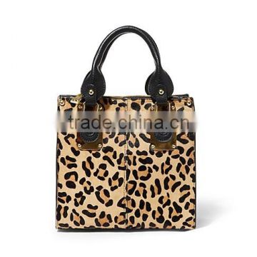 (BF0317) Executive Genuine Leopard Leather Briefcase