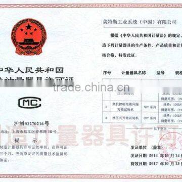 Licence for manufacturing measuring instruments