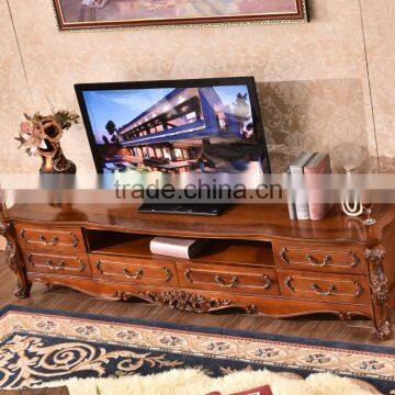 Living room furniture rubber wood TV showcase designs images