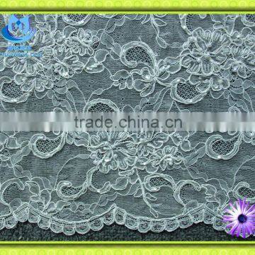 Embroiedered Raschel lace fabric CR009C4