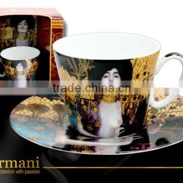CARMANI Helga Cup & Saucer from Klimt design