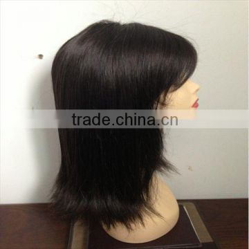 100% black color silky straight hair wig