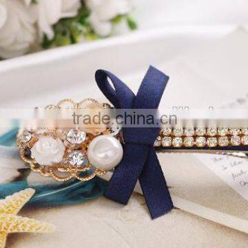 Newest Decorative Hair Bow Flower Beads Hair Clip Design Bridal Hair Accessory photo-2