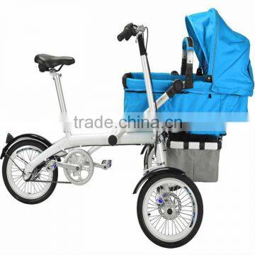 Two Seat Fashion Design Bike And Rain Cover Stroller Baby