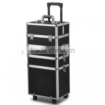 Aluminum Rolling Makeup Case Cosmetic Train Box