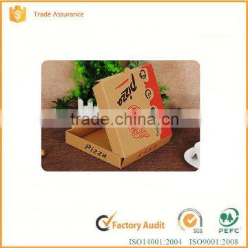 2016 new design cheap price disposable pizza box customized paper pizza box