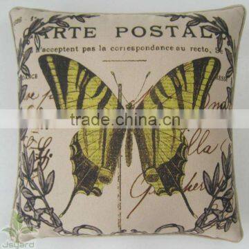 Butterfly printed decorative couch pillows