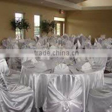 self-tied satin chair cover/ self wraped chair cover for wedding banquet hotel