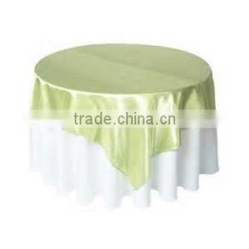 Plain Styled Satin Fabric Table Cover/ Overlay for Wedding Banquet Hotel