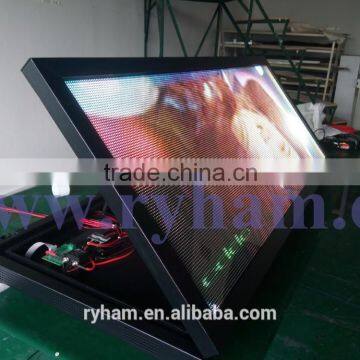 2014 Chinese New Hot Selling Custom Waterproof 3G Wireless GPS Transparent Clear Thin Led Full Color Video Display for BRT Bus photo-5
