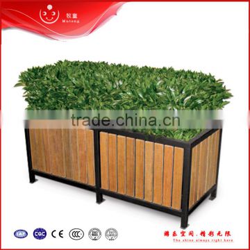 china park flower box wood planter boxes